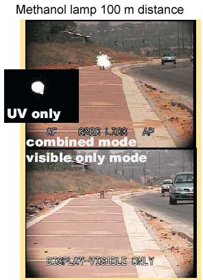 Methanol fire viewed with DayCor®II, 100 meter distance. Ofil's innovative solar blind UV technology enables full daylight operation with very high signal to background ratio.